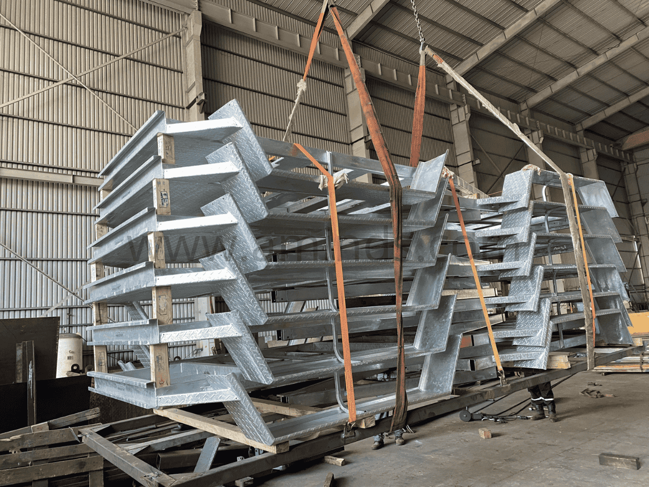 galvanized trailer chassis packing at AM Industries Vietnam